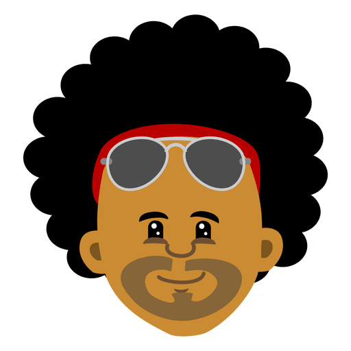 Black man head cartoon PNG Design