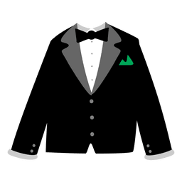 Vestido de fiesta de hombre negro Diseño PNG