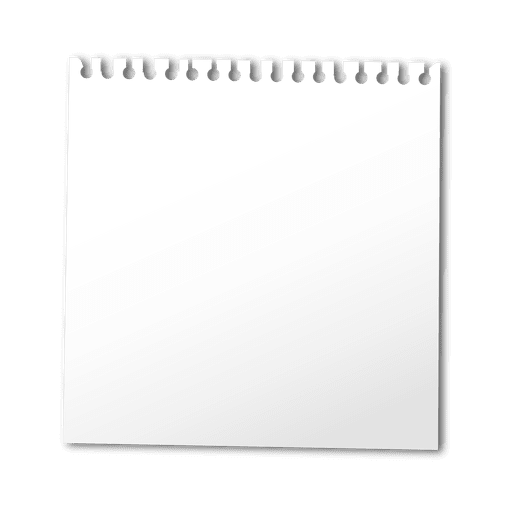 Blank notebook sheet PNG Design