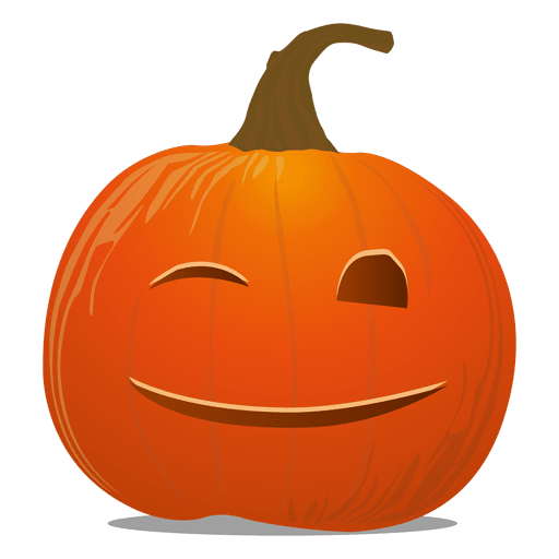 Blink pumpkin emoticon PNG Design