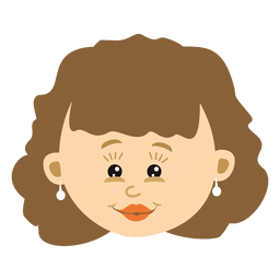 Dibujos animados de cabeza de chica rubia Diseño PNG