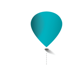 Blue balloon glossy infographic PNG Design