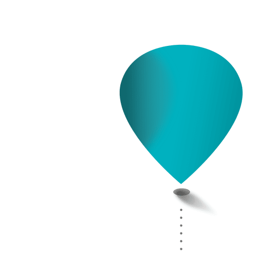 Blaue Ballon glänzende Infografik PNG-Design
