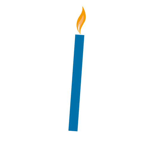 Blue birthday candle PNG Design
