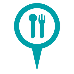 Bolha redonda de talheres azul Desenho PNG