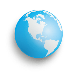 Esfera azul de la tierra Diseño PNG
