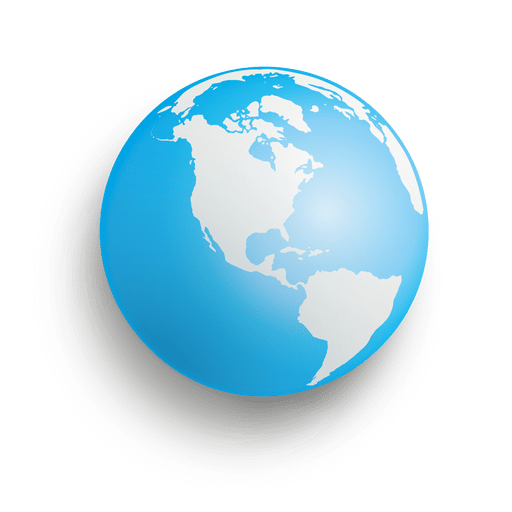 Esfera azul da terra Desenho PNG