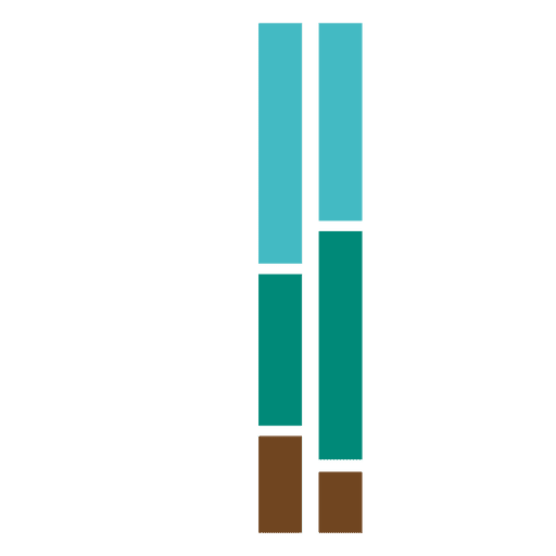Blaugrüne vertikale Balken PNG-Design