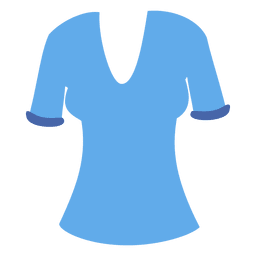 Blaues Damen T-Shirt PNG-Design