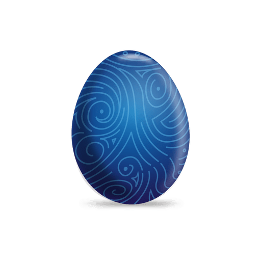 Blue lines easter egg PNG Design