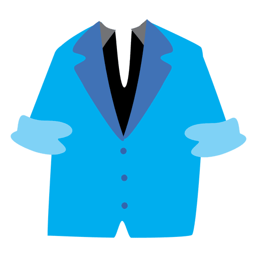Blue men's blazer PNG Design