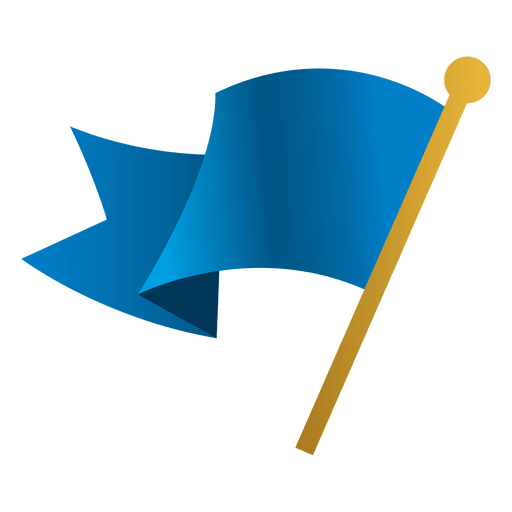 Blaue wehende Flagge PNG-Design
