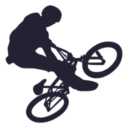 Bmx bicycle stunt silhouette PNG Design