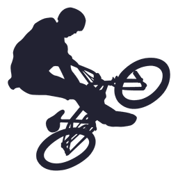 Silueta de truco de bicicleta bmx Transparent PNG