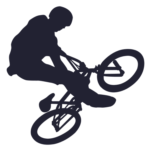 BMX Fahrrad Stunt Silhouette Transparenter PNG und SVG