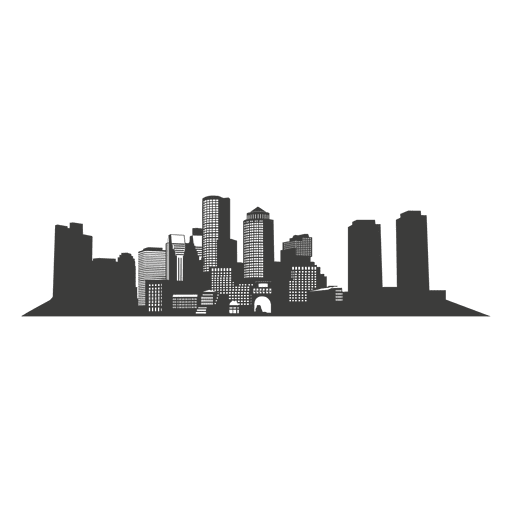 Boston skyline silhouette PNG Design