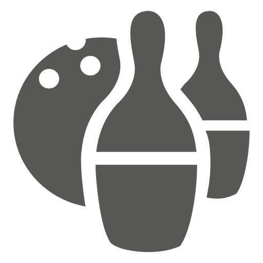 Bowlingkugeln setzen Symbolschattenbild PNG-Design