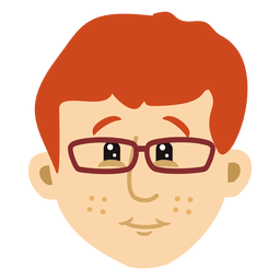 Cabeza de dibujos animados de niño 7 Diseño PNG