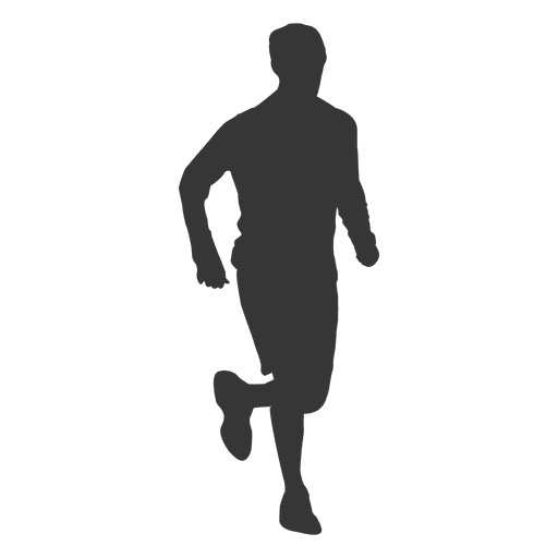 Junge der Silhouette joggt PNG-Design