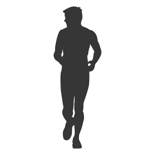 Boy jogging silhouette 1 PNG Design