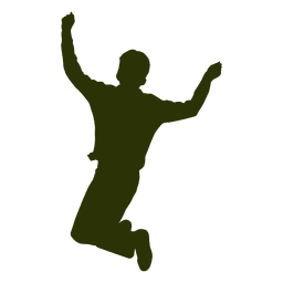 Menino pulando silhueta aérea 2 Desenho PNG