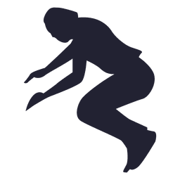 Schattenbild des springenden Mannes PNG-Design