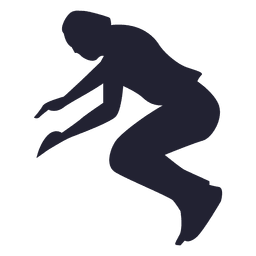 Silhueta de criança pulando Transparent PNG