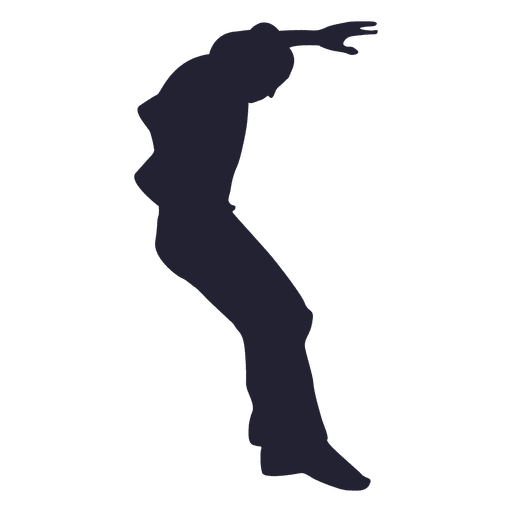 Boy jumping in place silhouette