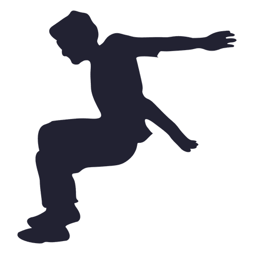 Boy or man jumping silhouette PNG Design