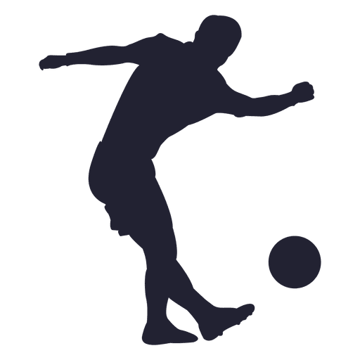 Junge der Fußballschattenbild spielt PNG-Design