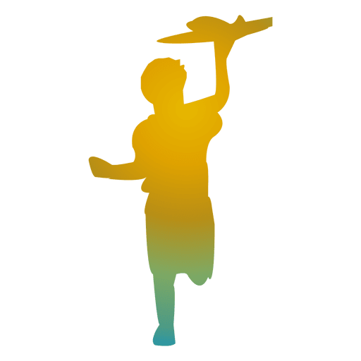 Download Boy playing toy silhouette - Transparent PNG & SVG vector file