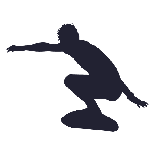 Boy surfing silhouette - Transparent PNG & SVG vector file