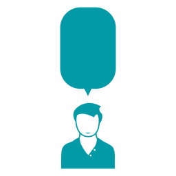 Menino com caixa de fala Desenho PNG