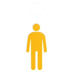 Boy with speech cloud PNG Design