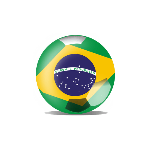 Brasilien-Flaggenball PNG-Design