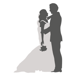 Novia novio romance silueta Diseño PNG
