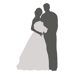 Noiva noivo namorando a silhueta 2 Transparent PNG
