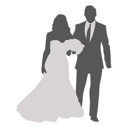 Braut Bräutigam zu Fuß 2 PNG-Design