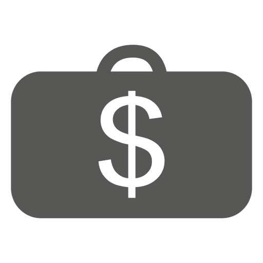 Briefcase with dollar sign icon PNG Design