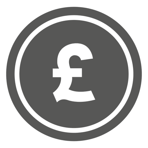 British pound coin icon PNG Design