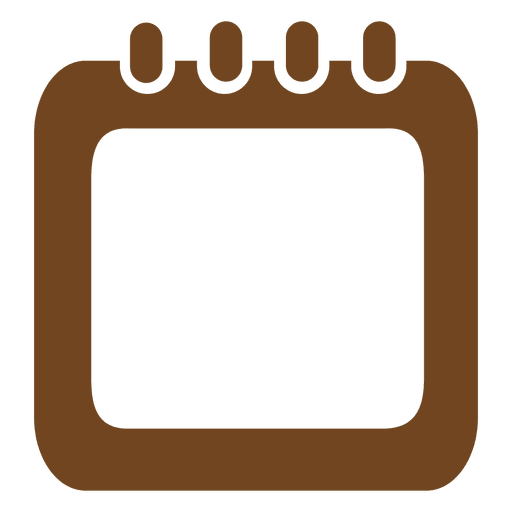 Brown calendar square infographic PNG Design