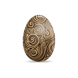 Huevo de pascua de líneas marrones Diseño PNG