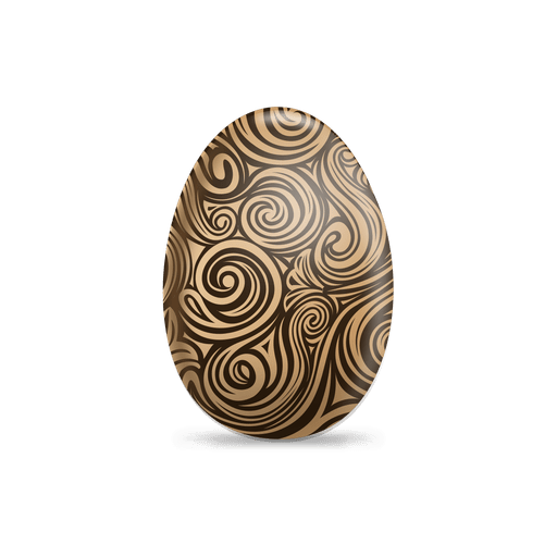 Brown lines easter egg PNG Design
