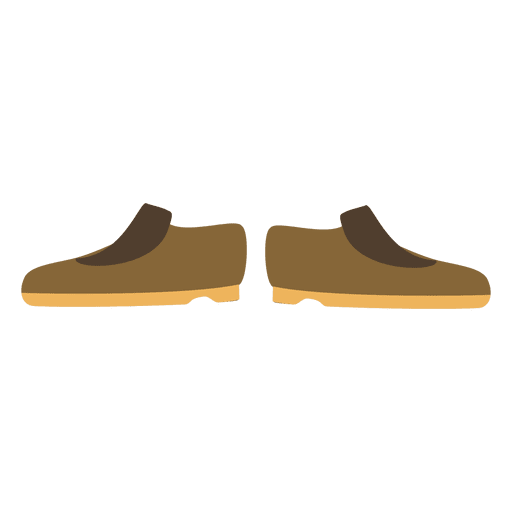 Brown Herren Sneaker Cartoon PNG-Design