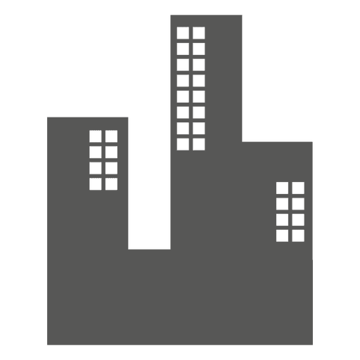 Icono plano edificios Diseño PNG