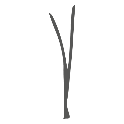 Bulrush leaf silhouette PNG Design