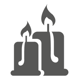 Burning candle lights icon PNG Design