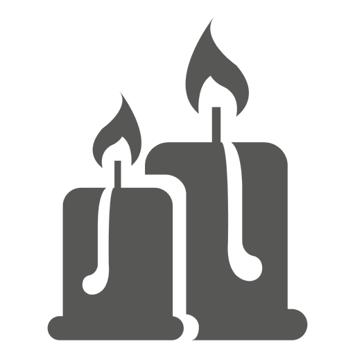 Symbol f?r brennende Kerzenlichter PNG-Design