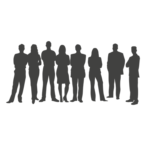 Business team silhouette PNG Design