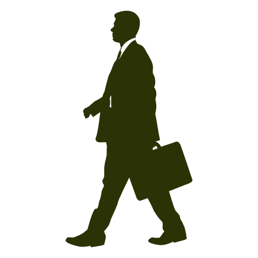 Businessman carrying briefcase silhouette 3 Transparent PNG & SVG